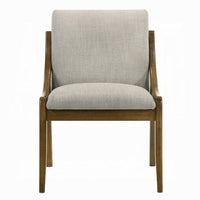 Kea Dining Side Chair Set of 2, Gray Chenille, Vintage Oak Brown Frame - BM351808