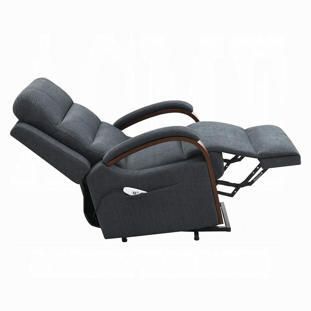 Jea Power Recliner Armchair with Lift Heating Massage, Gray Chenille Fabric - BM351809