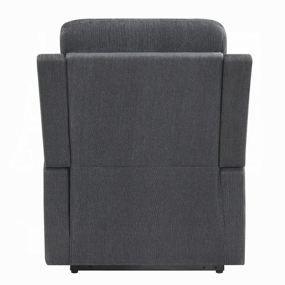Jea Power Recliner Armchair with Lift Heating Massage, Gray Chenille Fabric - BM351809