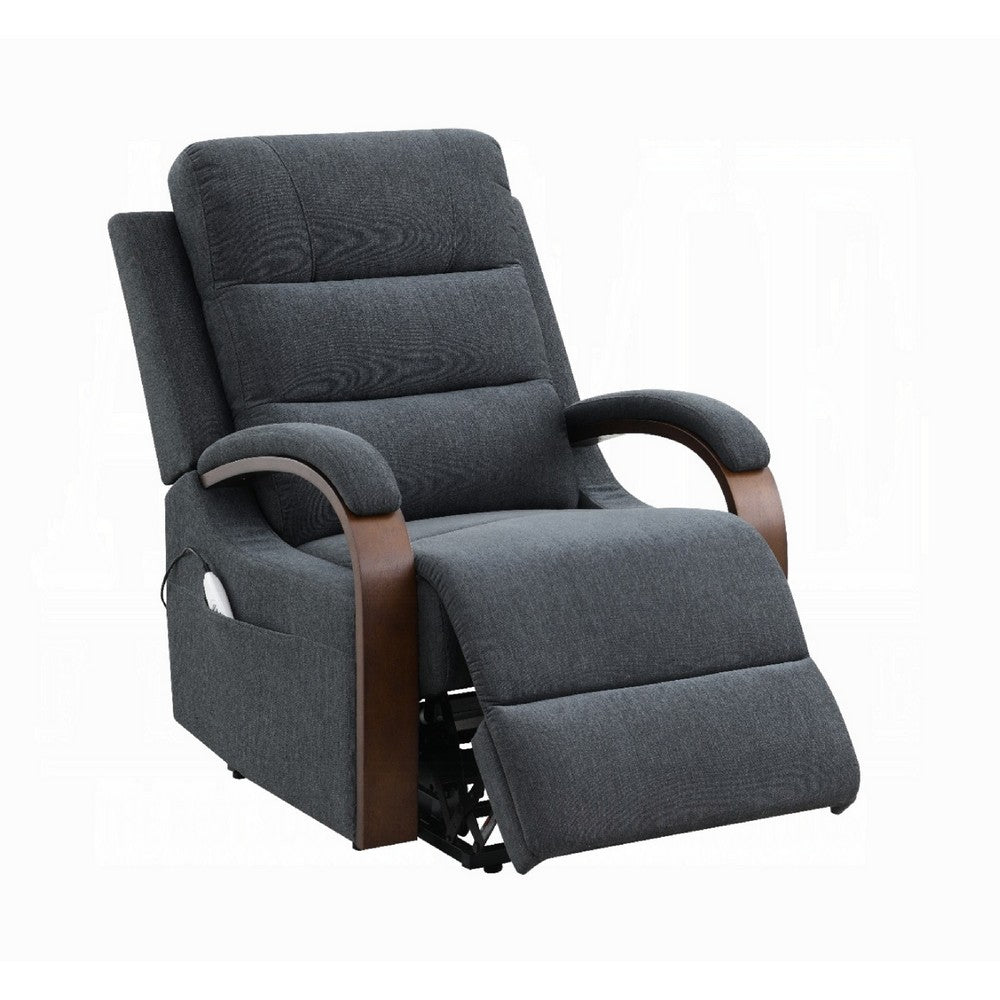 Jea Power Recliner Armchair with Lift Heating Massage, Gray Chenille Fabric - BM351809