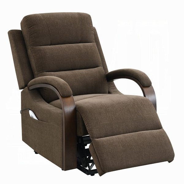 Jea Power Recliner with Stand Lift, Heating and Massage, Brown Chenille - BM351810