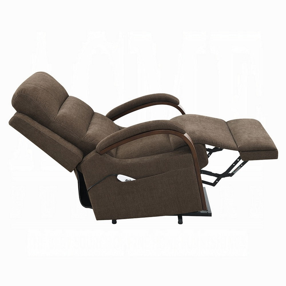 Jea Power Recliner with Stand Lift, Heating and Massage, Brown Chenille - BM351810