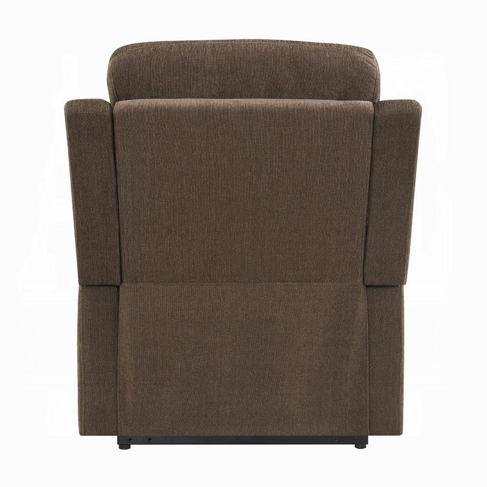 Jea Power Recliner with Stand Lift, Heating and Massage, Brown Chenille - BM351810