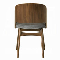 Dio Dining Side Chair Set of 2, Open Cut Curved Back, Walnut Brown - BM351814