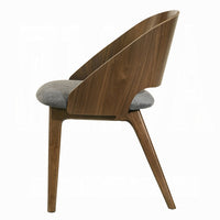 Dio Dining Side Chair Set of 2, Open Cut Curved Back, Walnut Brown - BM351814