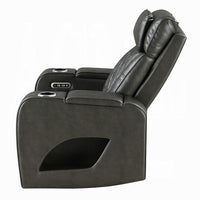 Neja Power Motion Recliner Chair, LED and USB, Dark Gray Faux Leather - BM351816