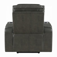 Neja Power Motion Recliner Chair, LED and USB, Dark Gray Faux Leather - BM351816