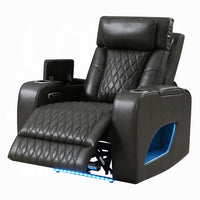 Neja Power Motion Recliner Chair, LED and USB, Dark Gray Faux Leather - BM351816
