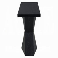 Kia Sofa Console Table, 47 Inch Top, Geometric Pedestal Base, Black - BM351845