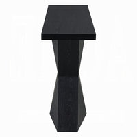 Kia Sofa Console Table, 47 Inch Top, Geometric Pedestal Base, Black - BM351845
