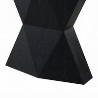 Kia Sofa Console Table, 47 Inch Top, Geometric Pedestal Base, Black - BM351845