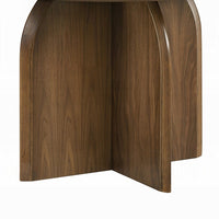 Dio Dining Table, 47 Inch Top, Cross Pedestal Base, Dark Walnut Brown - BM351857