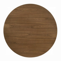 Dio Dining Table, 47 Inch Top, Cross Pedestal Base, Dark Walnut Brown - BM351857