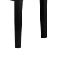 Teny Dining Bench, 48 Inch Wide Brown Seat, Black Wood Frame - BM351863