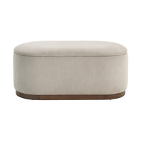 Sio Bench with Lift Top Storage, Taupe Corduroy Fabric, 43 Inch Brown - BM351864