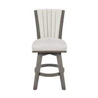 Core Swivel Counter Height Chair Set of 2, Gray Velvet Flared Back - BM351871