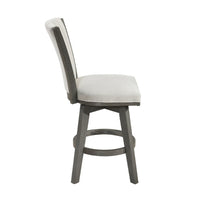 Core Swivel Counter Height Chair Set of 2, Gray Velvet Flared Back - BM351871
