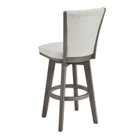 Core Swivel Pub Height Chair Bar Stool Set of 2, Gray Velvet Flared Back - BM351872