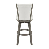 Core Swivel Pub Height Chair Bar Stool Set of 2, Gray Velvet Flared Back - BM351872
