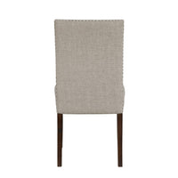 Keya Dining Side Chair Set of 2, Taupe Polyester, Wire Brushed Brown - BM351876
