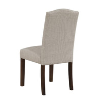Keya Dining Side Chair Set of 2, Taupe Polyester, Wire Brushed Brown - BM351878