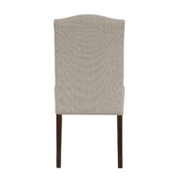 Keya Dining Side Chair Set of 2, Taupe Polyester, Wire Brushed Brown - BM351878