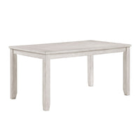 Vile Counter Height Table, 60 Inch Rectangular, Distressed Antique White - BM351884