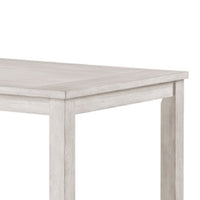 Vile Counter Height Table, 60 Inch Rectangular, Distressed Antique White - BM351884