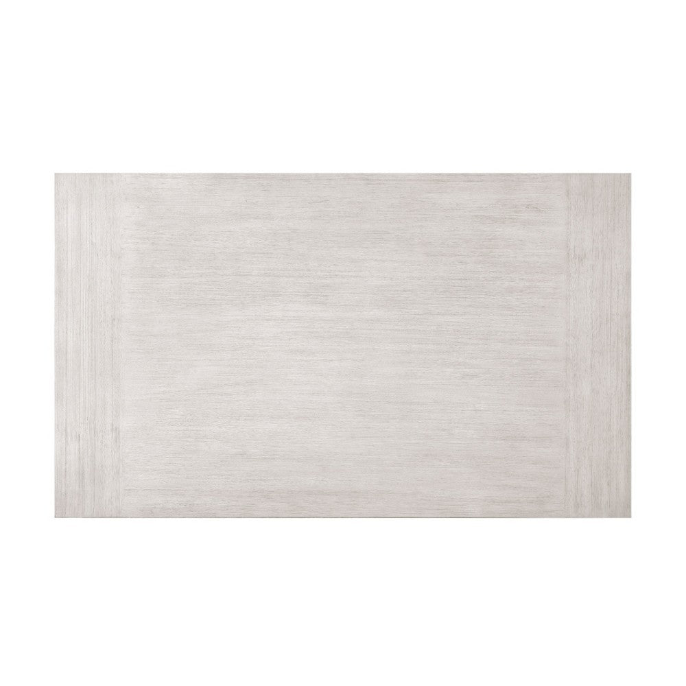 Vile Counter Height Table, 60 Inch Rectangular, Distressed Antique White - BM351884