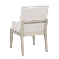 Tuma Wing Dining Armchair Set of 2, Ivory Polyester, Antique White - BM351886