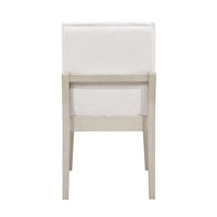 Tuma Wing Dining Side Chair Set of 2, Ivory Polyester, Antique White - BM351887