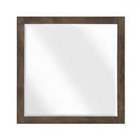 Ema Vanity Dresser Mirror, Rustic Dark WaLnut Brown Frame, 40 x 40  - BM351909