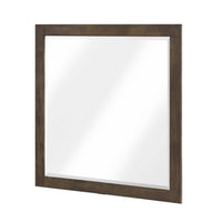 Ema Vanity Dresser Mirror, Rustic Dark WaLnut Brown Frame, 40 x 40  - BM351909