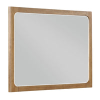 Cery Vanity Dresser Mirror, Light Brown Hickory Veneer Frame, 38 x 48 - BM351910