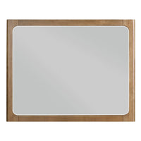 Cery Vanity Dresser Mirror, Light Brown Hickory Veneer Frame, 38 x 48 - BM351910