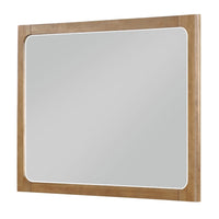 Cery Vanity Dresser Mirror, Light Brown Hickory Veneer Frame, 38 x 48 - BM351910