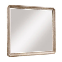 Wily Vanity Dresser Mirror, Natural Brown Oak Veneer Frame, 37 x 42 - BM351911