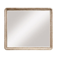 Wily Vanity Dresser Mirror, Natural Brown Oak Veneer Frame, 37 x 42 - BM351911