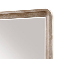 Wily Vanity Dresser Mirror, Natural Brown Oak Veneer Frame, 37 x 42 - BM351911