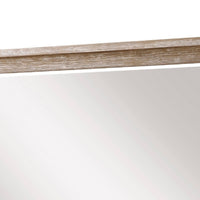Wily Vanity Dresser Mirror, Natural Brown Oak Veneer Frame, 37 x 42 - BM351911