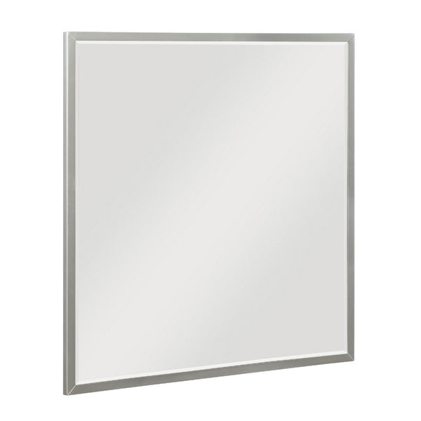 Lon Vanity Dresser Mirror with Beveled Edge, Pearl White  38 x 38 - BM351912
