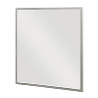 Lon Vanity Dresser Mirror with Beveled Edge, Pearl White  38 x 38 - BM351912