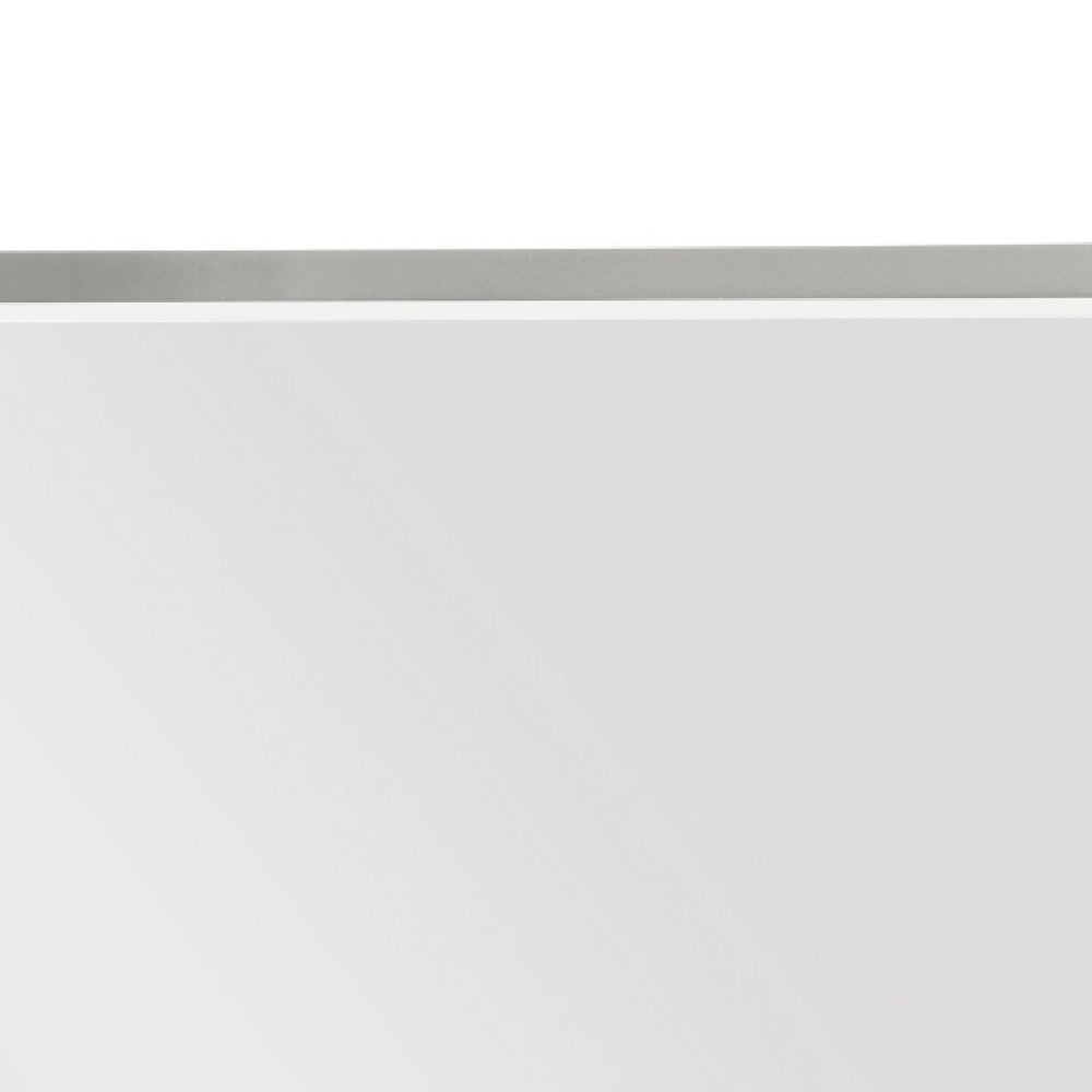 Lon Vanity Dresser Mirror with Beveled Edge, Pearl White  38 x 38 - BM351912