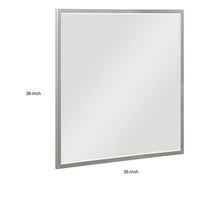 Lon Vanity Dresser Mirror with Beveled Edge, Pearl White  38 x 38 - BM351912