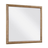 Seny Vanity Dresser Mirror, Brown Hickory Veneer Finish, 38 x 42 - BM351913