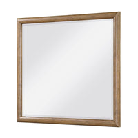 Seny Vanity Dresser Mirror, Brown Hickory Veneer Finish, 38 x 42 - BM351913