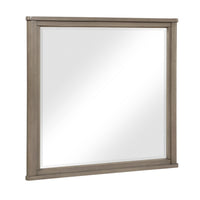 Dely Vanity Dresser Mirror, Light Gray Oak Veneer Frame, 40 x 41 - BM351914