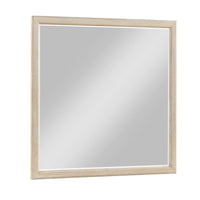 Ary Vanity Dresser Mirror, Light Gray Oak Veneer Frame, 38 x 38 - BM351915