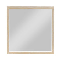 Ary Vanity Dresser Mirror, Light Gray Oak Veneer Frame, 38 x 38 - BM351915