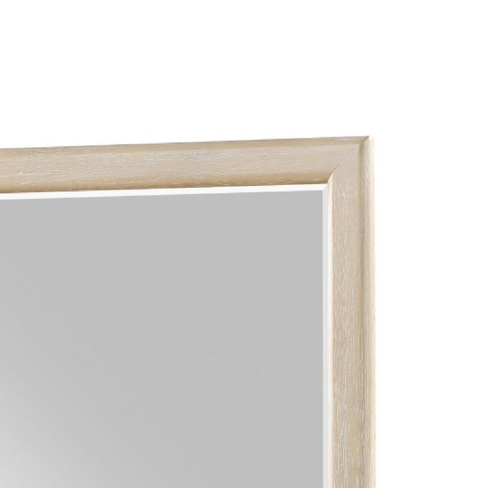 Ary Vanity Dresser Mirror, Light Gray Oak Veneer Frame, 38 x 38 - BM351915